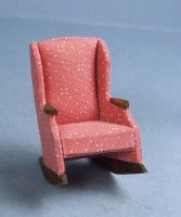 Upholstered Rocking Chair 1:24 (1/2") Scale