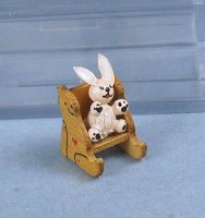 Rabbit in Bear Chair 1:48 Scale