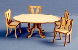 Q102 Dining Table & Chairs (4) Kit