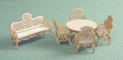 Q247 Garden Table, Chairs Bench Kit