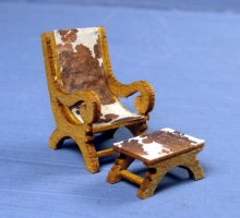 Q375A Cowhide Chair & Stool