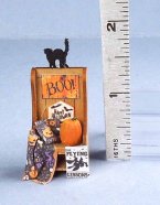 A Halloween Decorated Settle #3