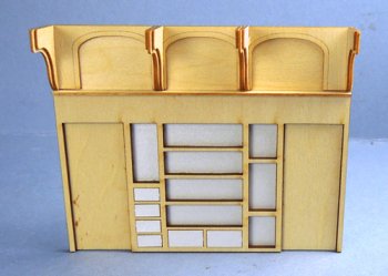 Q681A Gingerbread Bakery Back Wall Kit