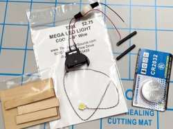 T221 Lighting Kit Coin Cell Battery & MEGA LED WARM WHITE