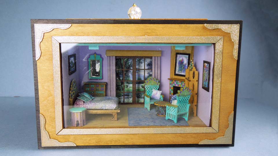 Dollhouse Miniature 1/4" Quarter Scale Furniture Table Chairs Clock Desk 1:48 
